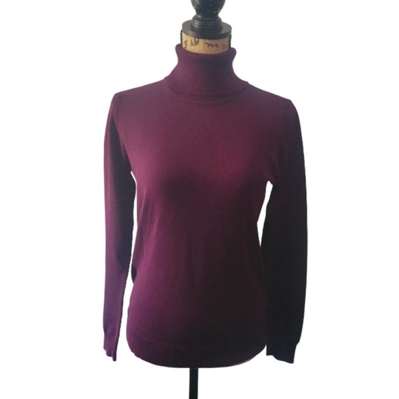 Calvin Klein Sweaters - Medium Calvin Klein eggplant purple turtleneck sweater, excellent condition